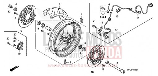 RUOTA ANTERIORE CBR1000RR9 di 2009